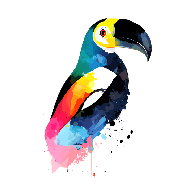 Toucan Wild Nature Animal Colors Paint by Cubebox