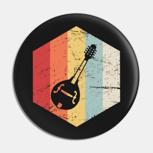 Retro Vintage Mandolin Icon Pin