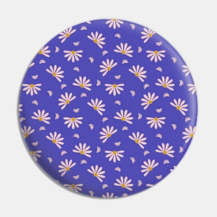 Half Daisies on Blue Background Pin