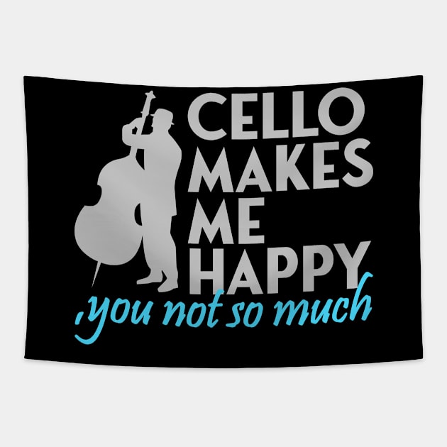 cello makes me happy Tapestry by Jabinga