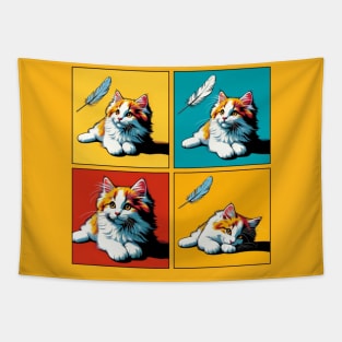 Turkish Van Pop Art - Cute Kitties Tapestry