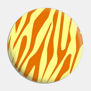 Yellow - Orange Tones Tiger Seamless Pattern Pin