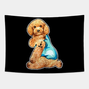 Funny Dog Poodle I Love Mom Tattoo Gift T-ShirtFunny Dog Poodle I Love Mom Tattoo Gift T-Shirt Tapestry