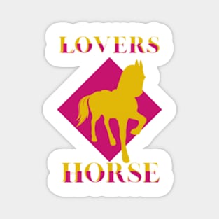 pink horse lover Magnet