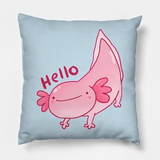 Cute happy axolotl Pillow