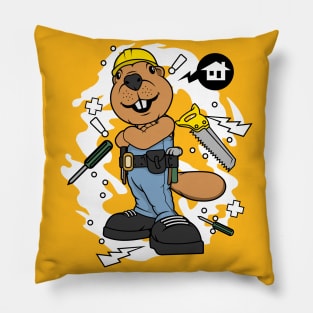 bever the builder Pillow