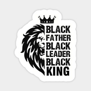 Black Father, Black Leader, Black King, Lion Magnet