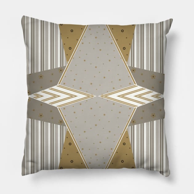 Art Deco patch Pillow by bluehair