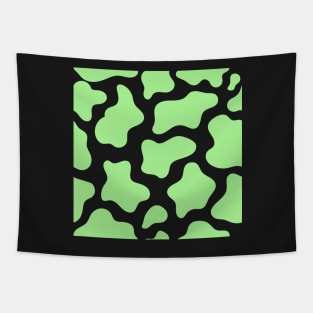 Green Pastel Cow Print Tapestry