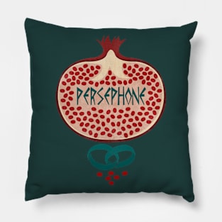 Persephone Retro Greek Mythology Art Print Pillow