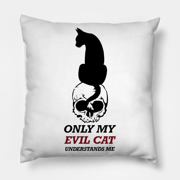 Only my cat understands me Pillow by Brash Ideas