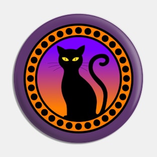 Halloween Black Cat Pin