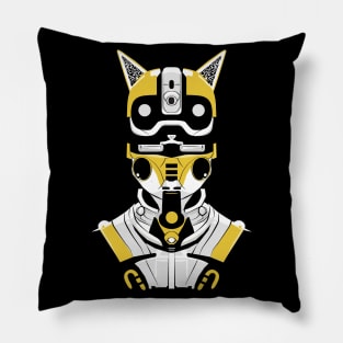 Cyberpunk Cat Samurai Pillow