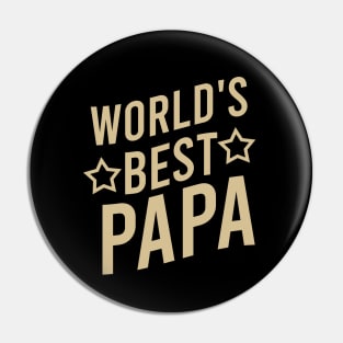 World's best papa Pin