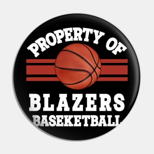 Proud Name Blazers Graphic Property Vintage Basketball Pin