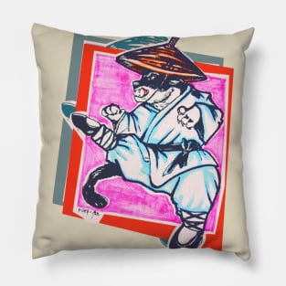 Kung Fu kitty Pillow