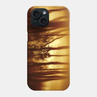 Morning Tree Silhouette(Sepia) Phone Case