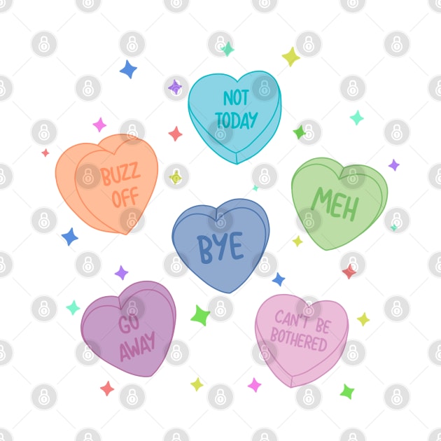 Funny Candy Conversation Hearts by lulubee