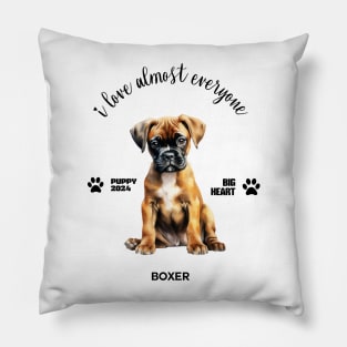 Boxer  i love almost everyone Pillow