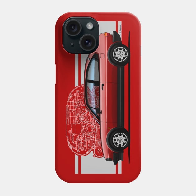 The iconic classic compact car designed by Giugiaro Phone Case by jaagdesign