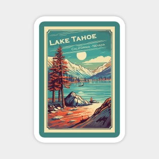 Lake Tahoe National Park Vintage Travel Poster Magnet