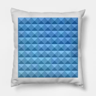 Cornflower Blue Abstract Low Polygon Background Pillow