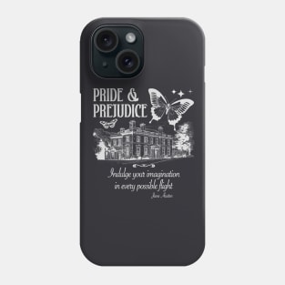 Jane Austen's Pride and Prejudice book lover design Phone Case