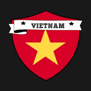 VIETNAM COUNTRY SHIELD, MINIMALIST VIETNAM FLAG, I LOVE VIETNAM , BORN IN VIETNAM , VIETNAM BADGE SHIELD T-Shirt