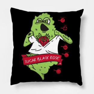 Sugar Black Rose Pillow