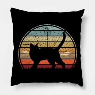 Aventure Cat Sunset Pillow