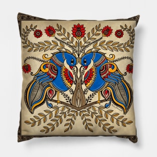 The Gemini peacocks Pillow