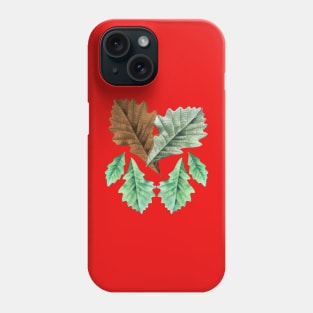 A leaf together with other leaves in an old vintage foliage. Phone Case