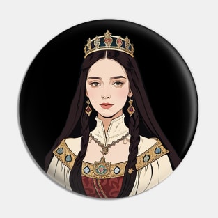 Regal Queen of the Medieval Era Pin