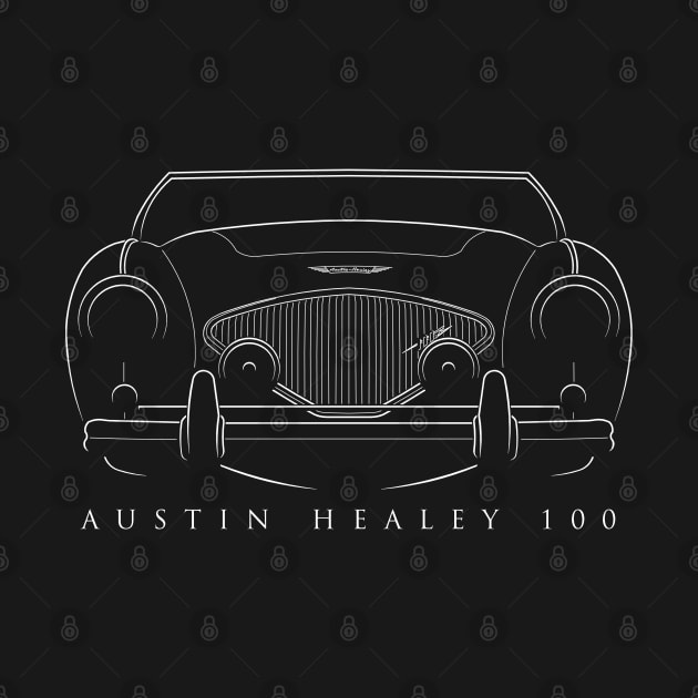 Austin Healey 100 - front stencil, white by mal_photography