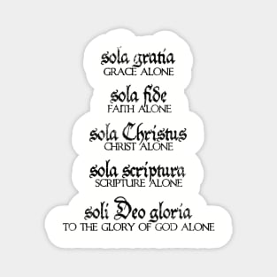 The Five Solas of the Reformation (light colors) Magnet