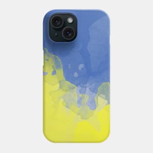 Ukrainian heart, digital watercolor. Ukrainian illustration. Phone Case