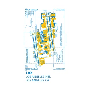 Airport Diagram - Los Angeles Intl (LAX) T-Shirt