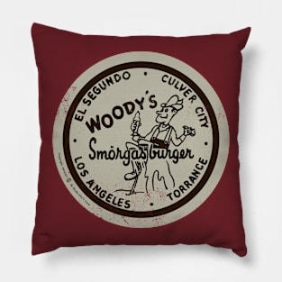 Vintage Woody's Smorgasburger El Segundo California Pillow