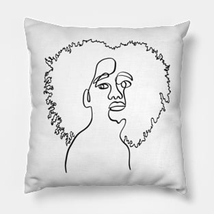 Abstract black women Pillow