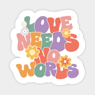 Autism Awareness Love Needs No Words Infinity Heart Autism Magnet