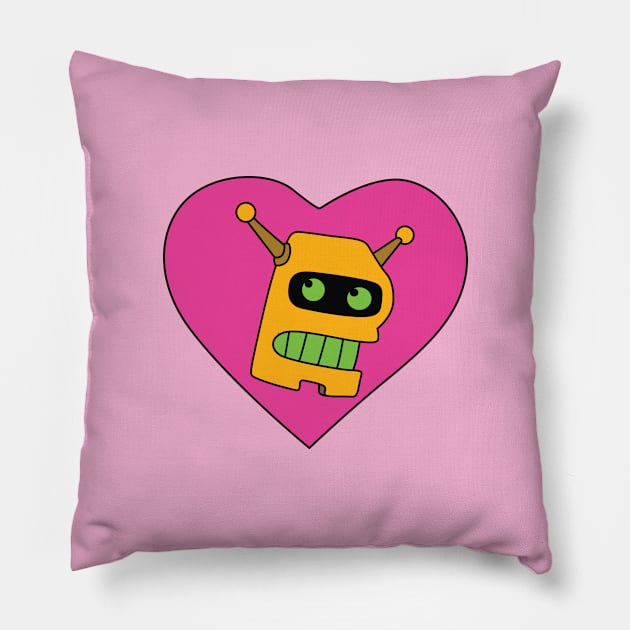 Calculon fan Pillow by saintpetty