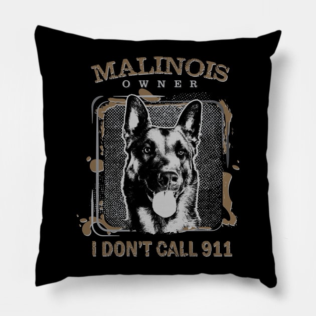 Malinois - Belgian shepherd -Mechelaar Pillow by Nartissima