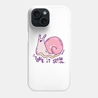 Happy snail taking it slow Phone Case