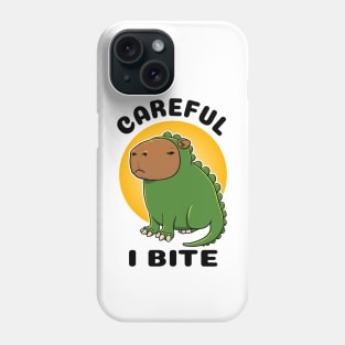 Careful I bite Capybara Dinosaur Phone Case