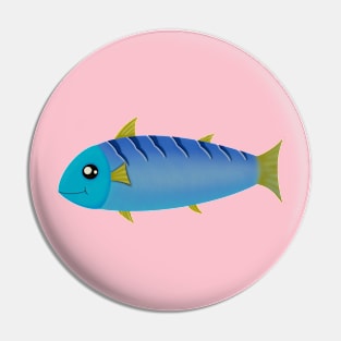 Blue fish Pin