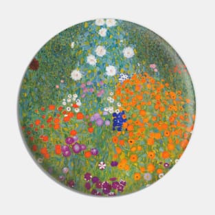 Gustav Klimt Flower Garden Famous Art Pin