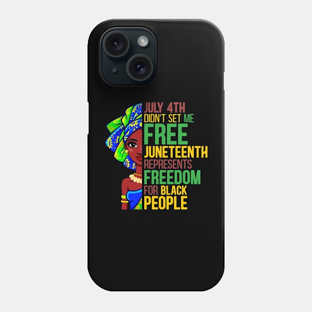 Juneteenth 1865 Freedom for African Black Queen Women Phone Case by FamiStore