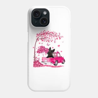 Valentine's Day Love Pickup Truck Scottish Terrier Phone Case