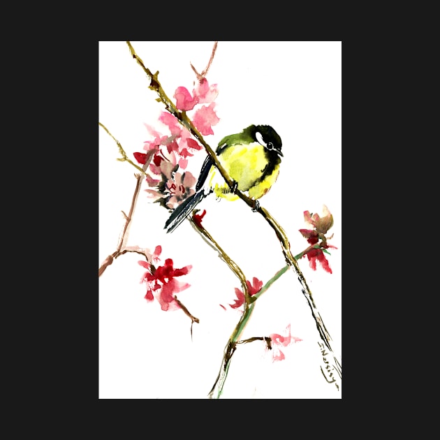 Great Tit and Spring Blossom by surenart