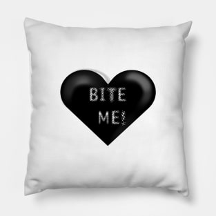 BITE NE BLACK HEART Pillow